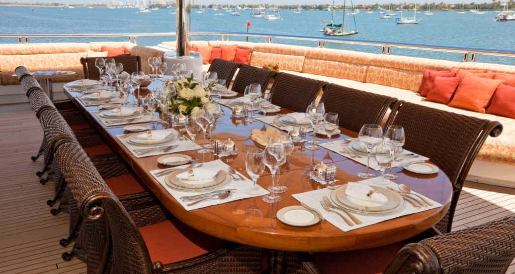 Martha Ann aft deck dining
