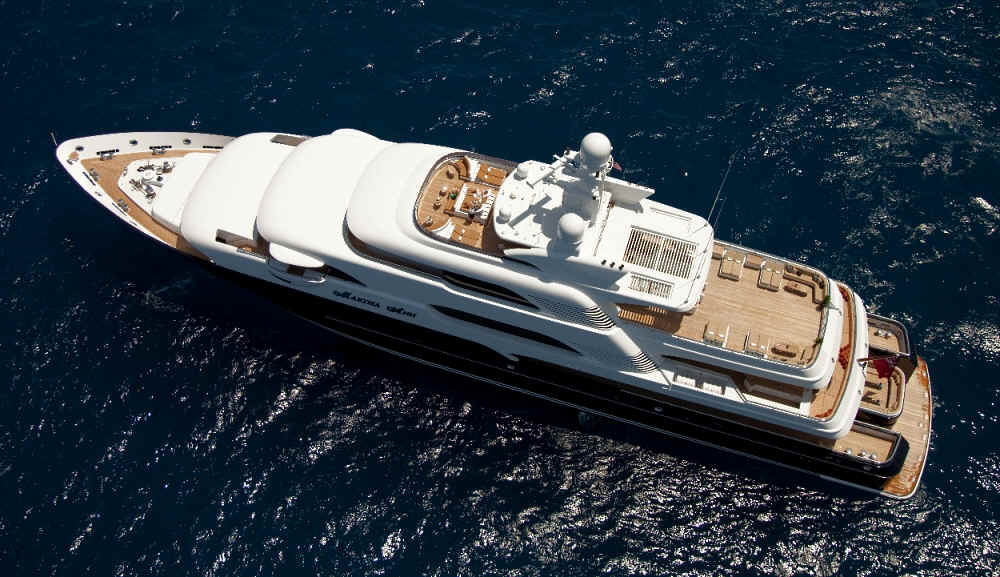 Aerial shot Martha Ann Yacht