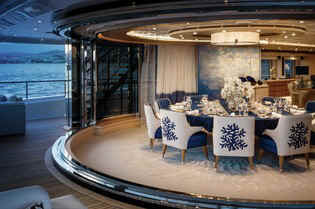 Yacht Cloud 9 dining area 