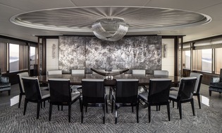 Yacht Aquila dining room